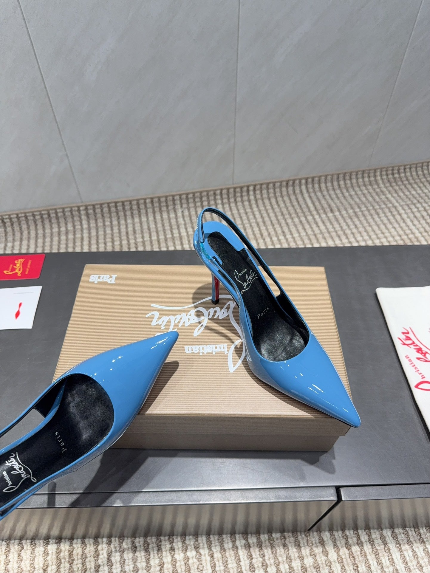 CL 2026 Kate Sling 100 Slingback Blue Patent Leather 613986