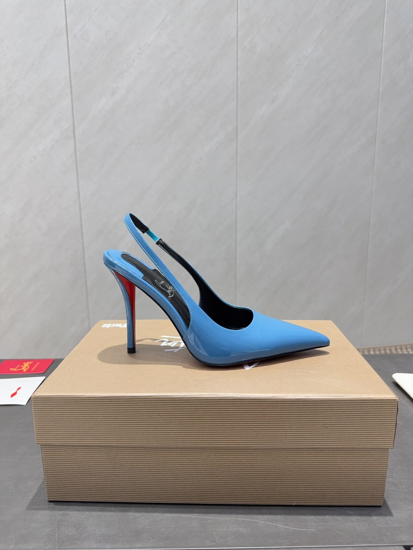 CL 2026 Kate Sling 100 Slingback Blue Patent Leather 613986