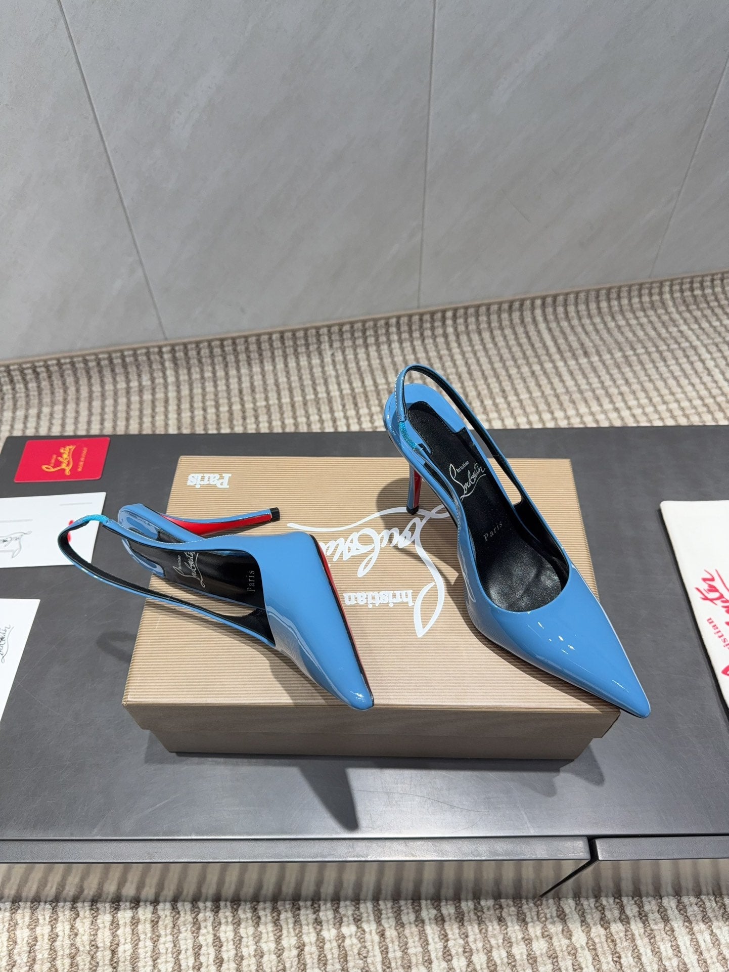 CL 2026 Kate Sling 100 Slingback Blue Patent Leather 613986
