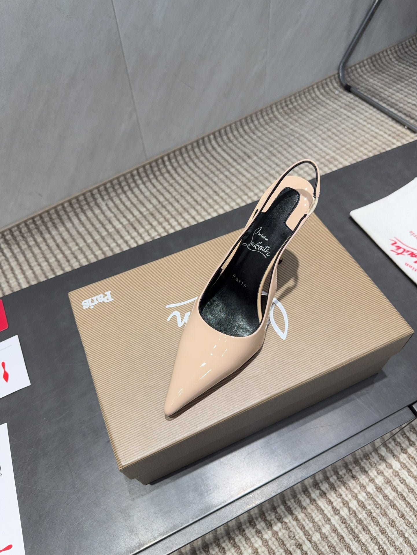 CL 2026 Kate Sling 100 Slingback Nude Patent Leather 613987