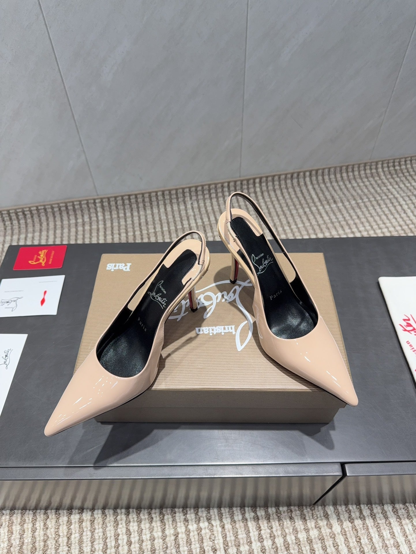 CL 2026 Kate Sling 100 Slingback Nude Patent Leather 613987