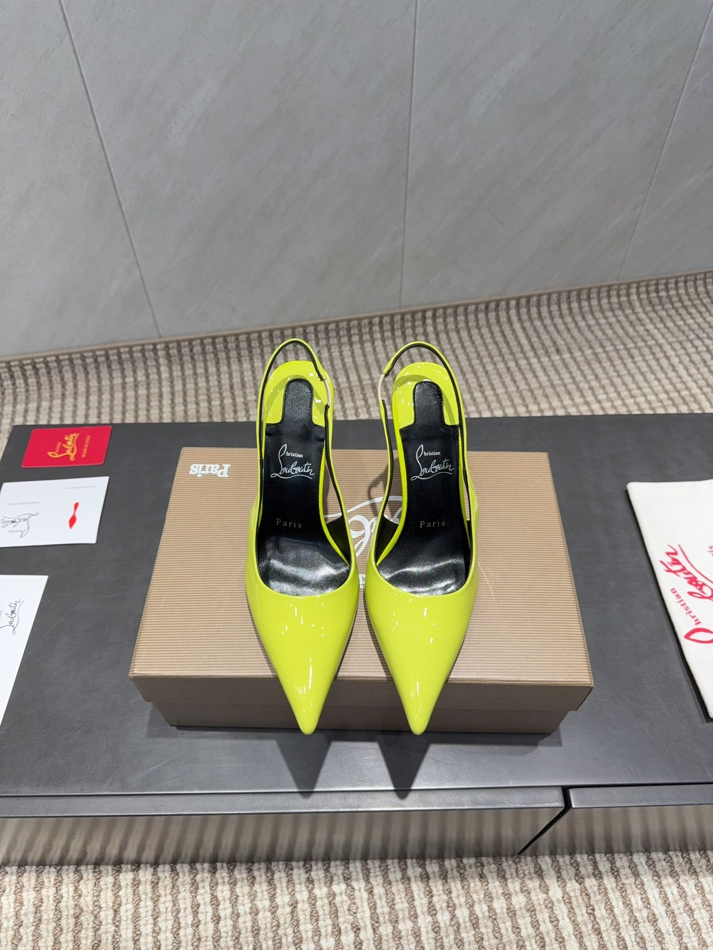 CL 2026 Kate Sling 100 Slingback Fluo-yellow Patent Leather 613988