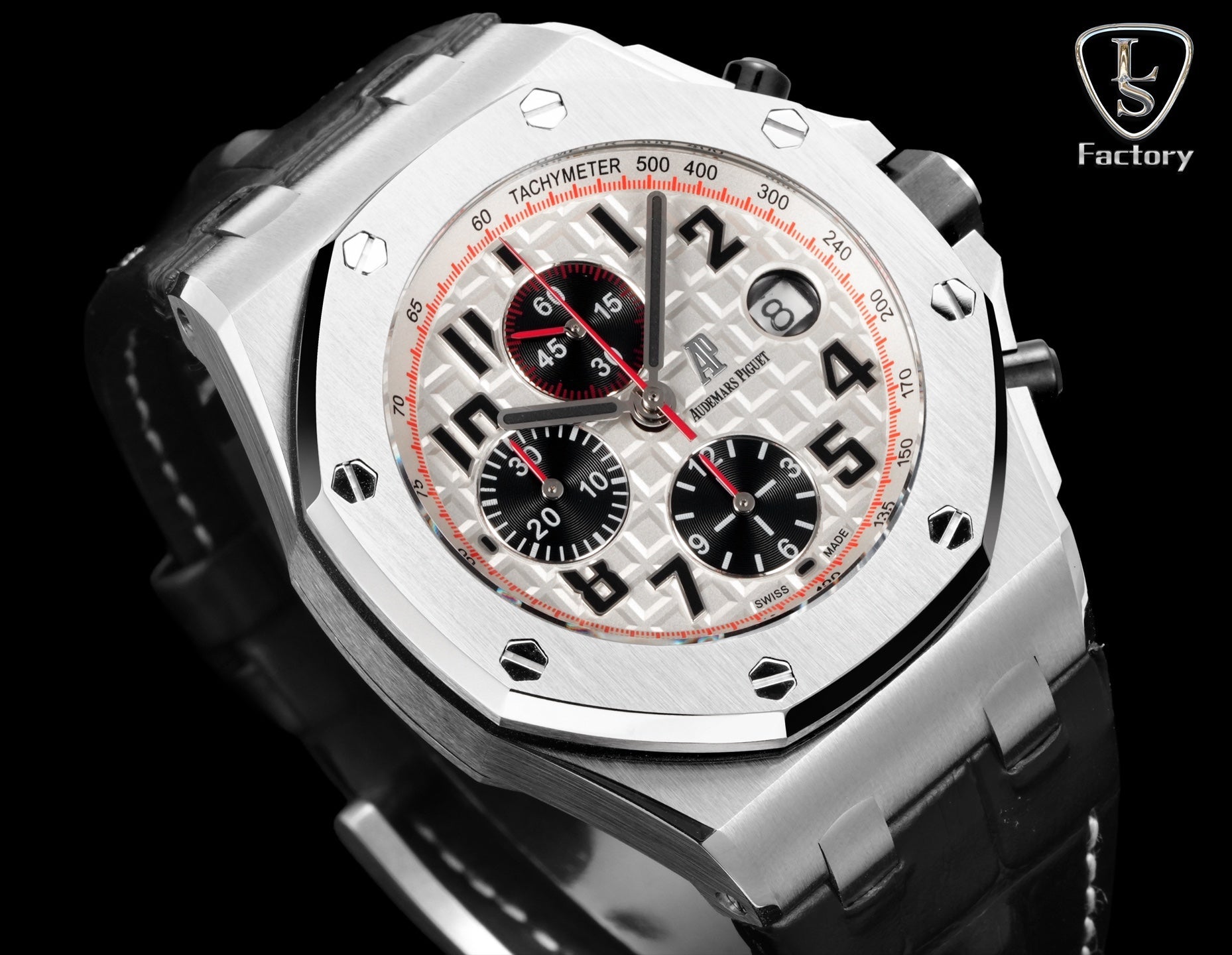 Audemars Piguet Royal Oak Offshore Chronograph 42mm Stainless Steel Black White Dial