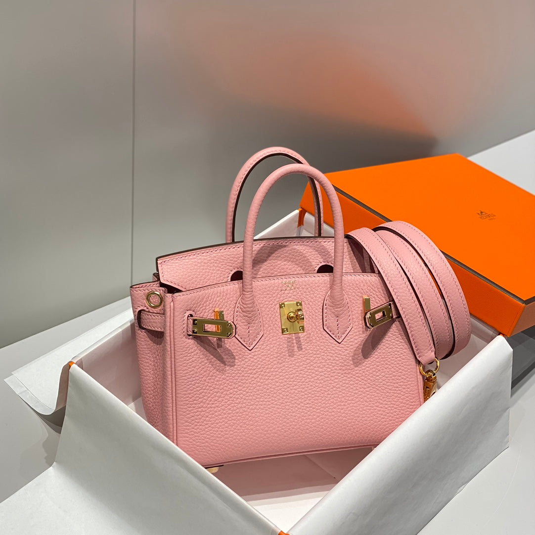 HM Birkin 20cm Rose Confetti Togo Leather Gold Hardware