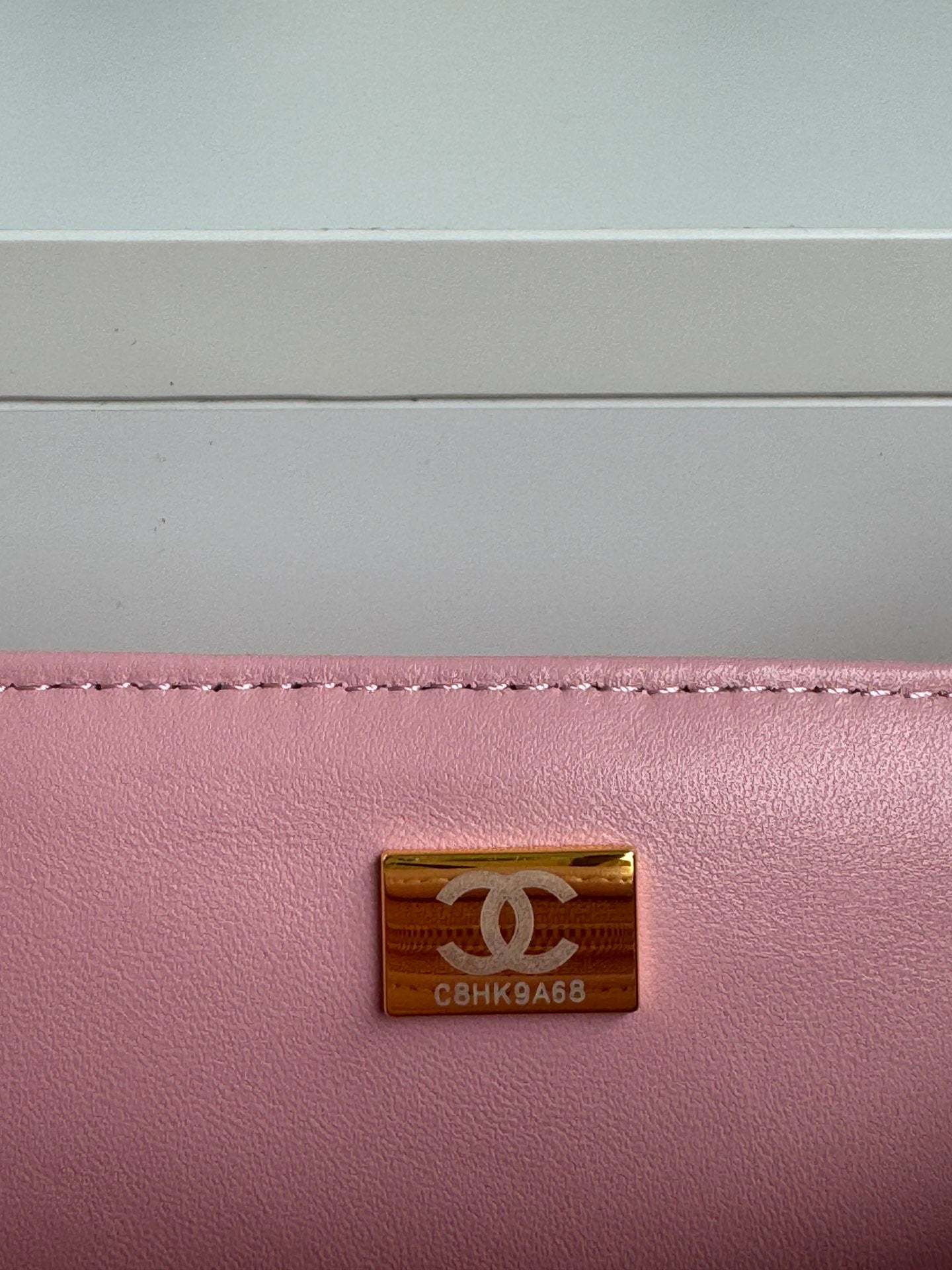 24c mini flap bag 20cm with top handle pink calfskin silver hardware