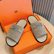 HM Men's Tenor Slide Green Suede 547657