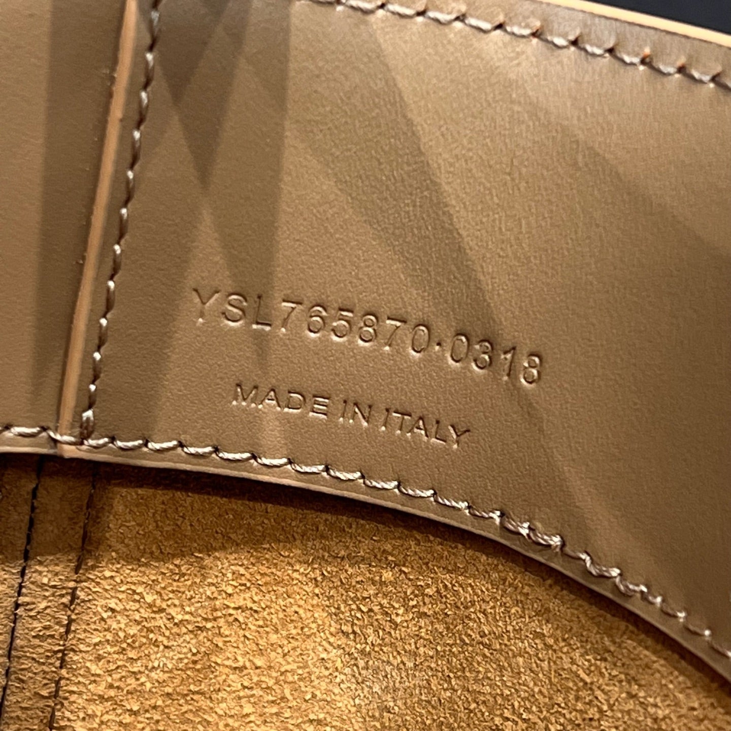 YSL Mini Bucket Bag 15 Taupe Calfskin Leather