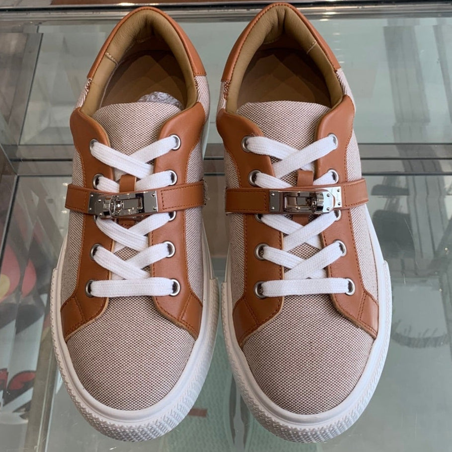HM Day Sneaker Brown Canvas Calfskin 291815