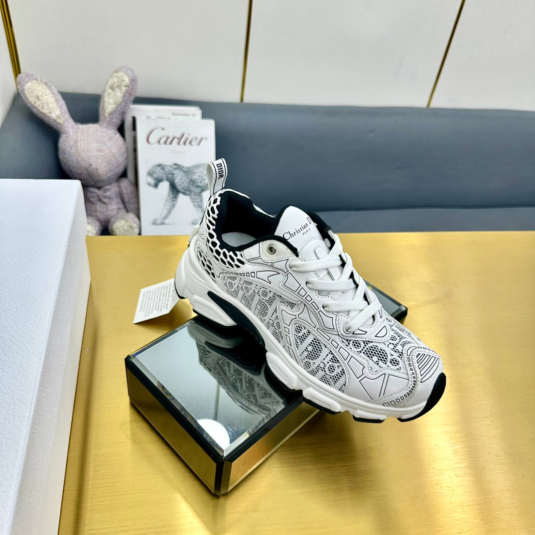 CD Chrono Sneaker 40mm In White Mesh Fabric 994576