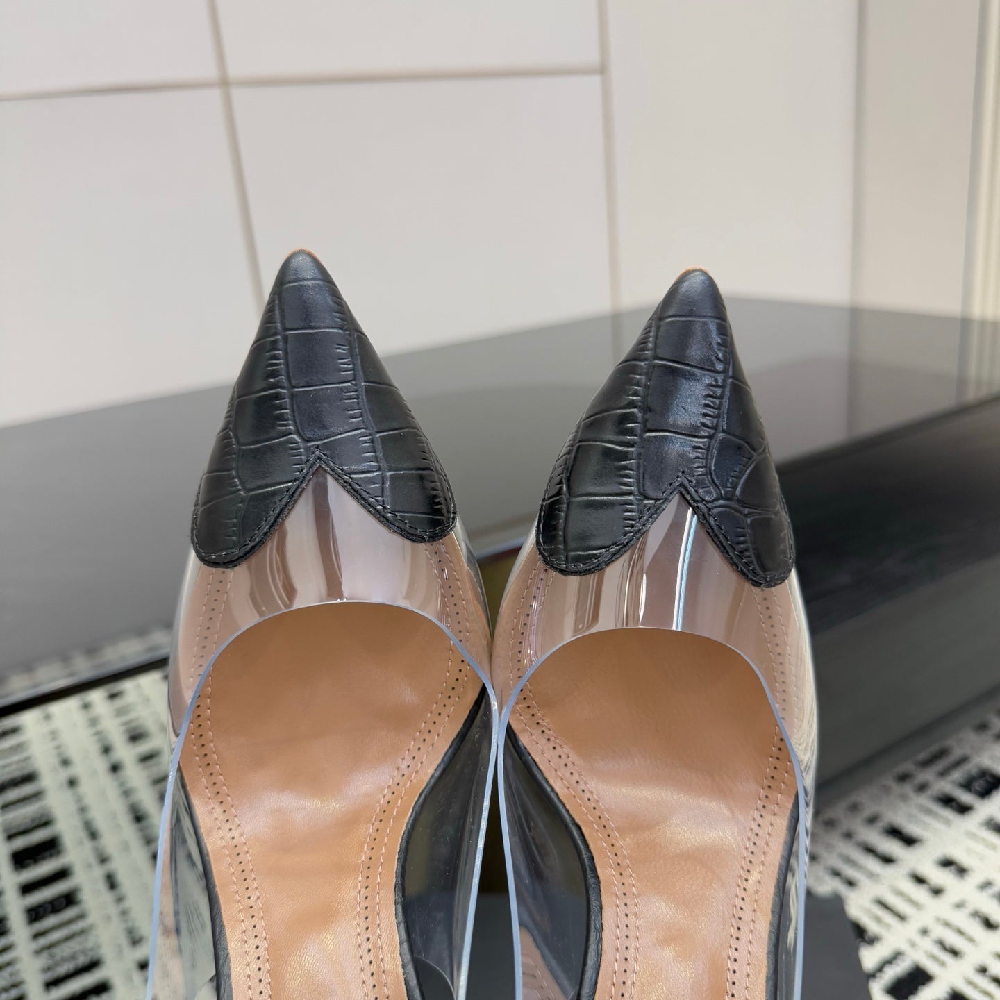 Alaia High Heels Slingbacks Black Sheepskin 299839