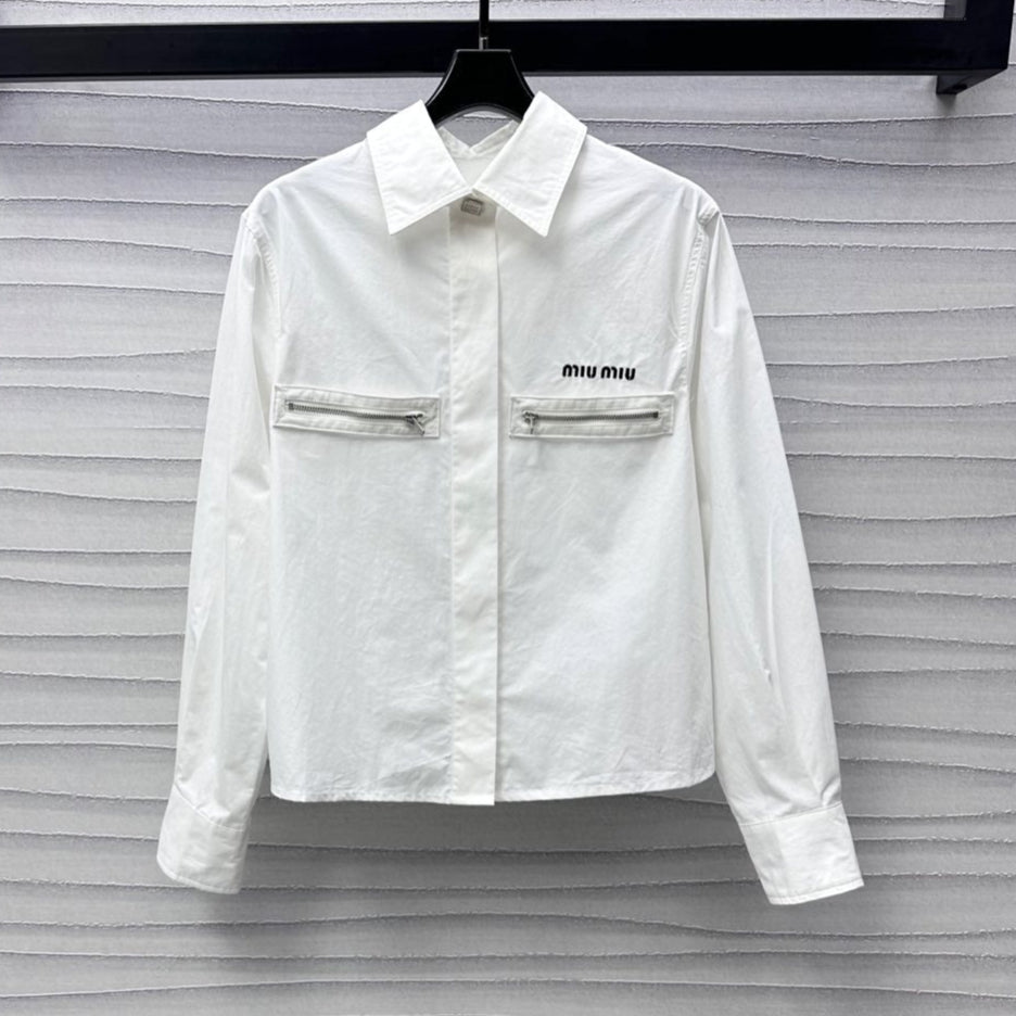 Miu White Cotton Shirt