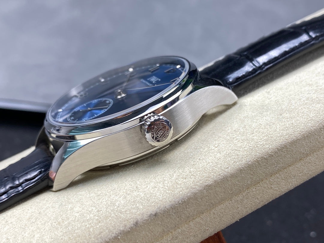 IWC Portuguese 40.4mm Dark Blue Dial Steel Case Crocodile Leather Strap