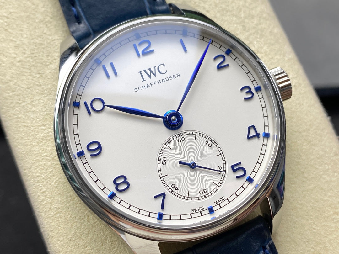 IWC Portuguese 40.4mm Cream Dial Blue Numerals Crocodile Leather