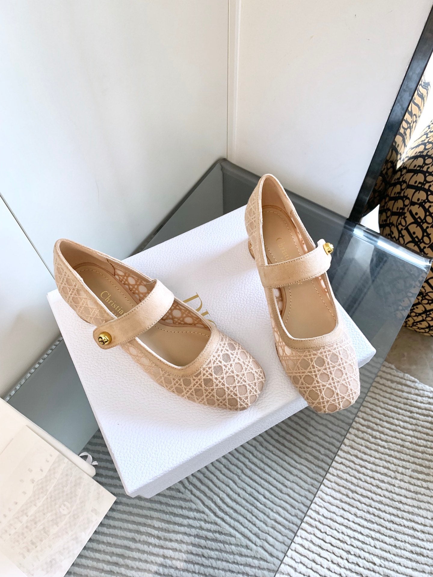 CD Icon Pump 35mm In Beige Suede  993227