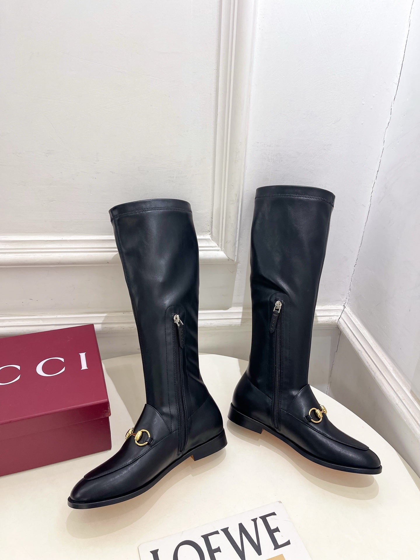 Gucci 2025 Horsebit Boot Black Calfskin 536067