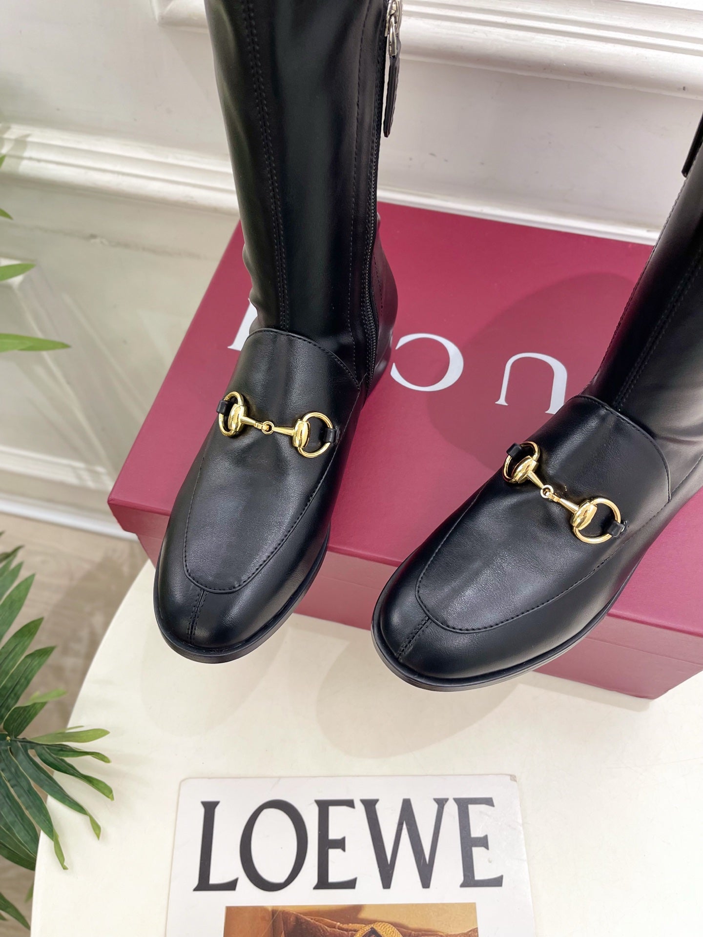 Gucci 2025 Horsebit Boot Black Calfskin 536067