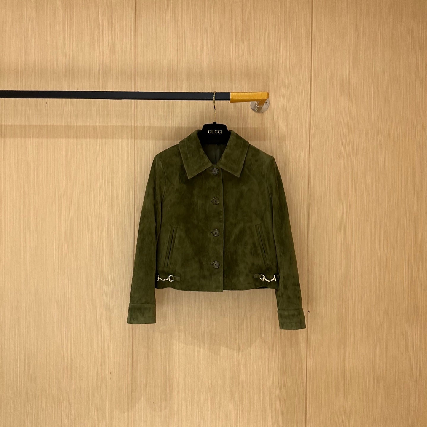 GG 25 Jacket Moss Green Suede 0014